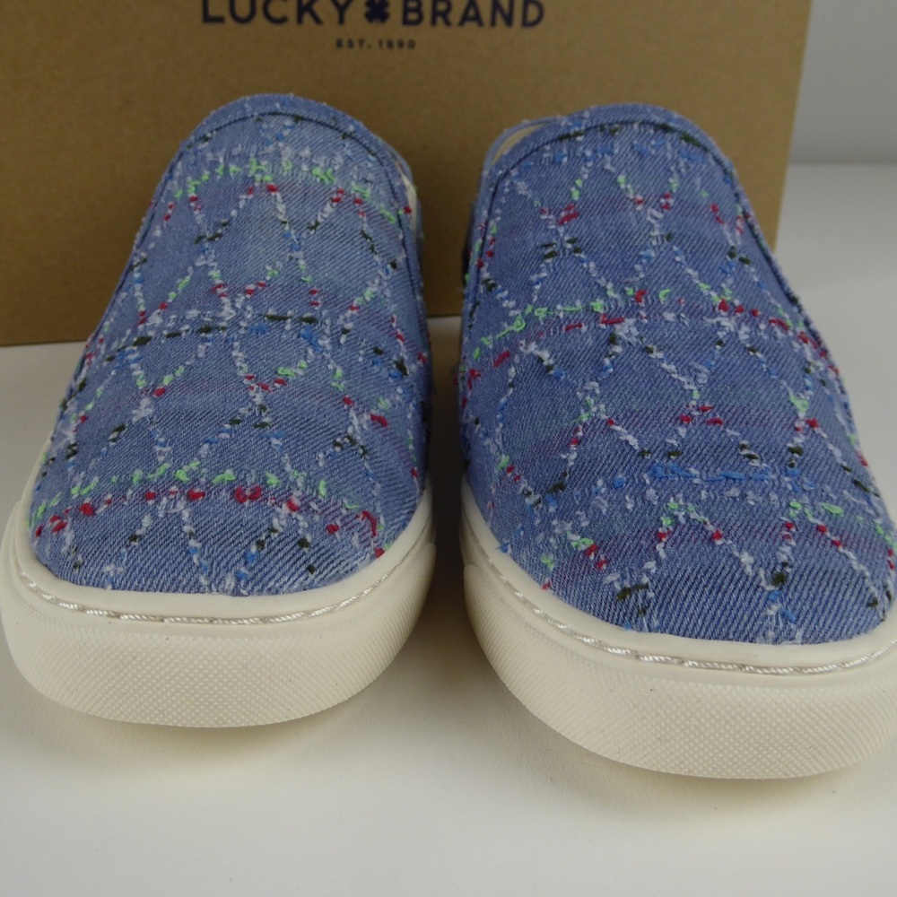 Lucky Brand Lailom Slip On Denim Blue Sneakers NIB - Picture 6 of 7